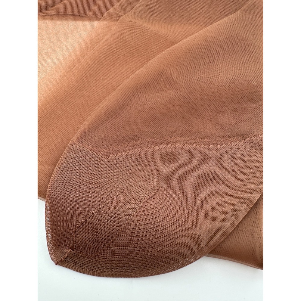 Vintage 1950s 60s Back Seam Nylons 51 Gauge Brown Stockings Cuban Heel Size 9 - Picture 4 of 6